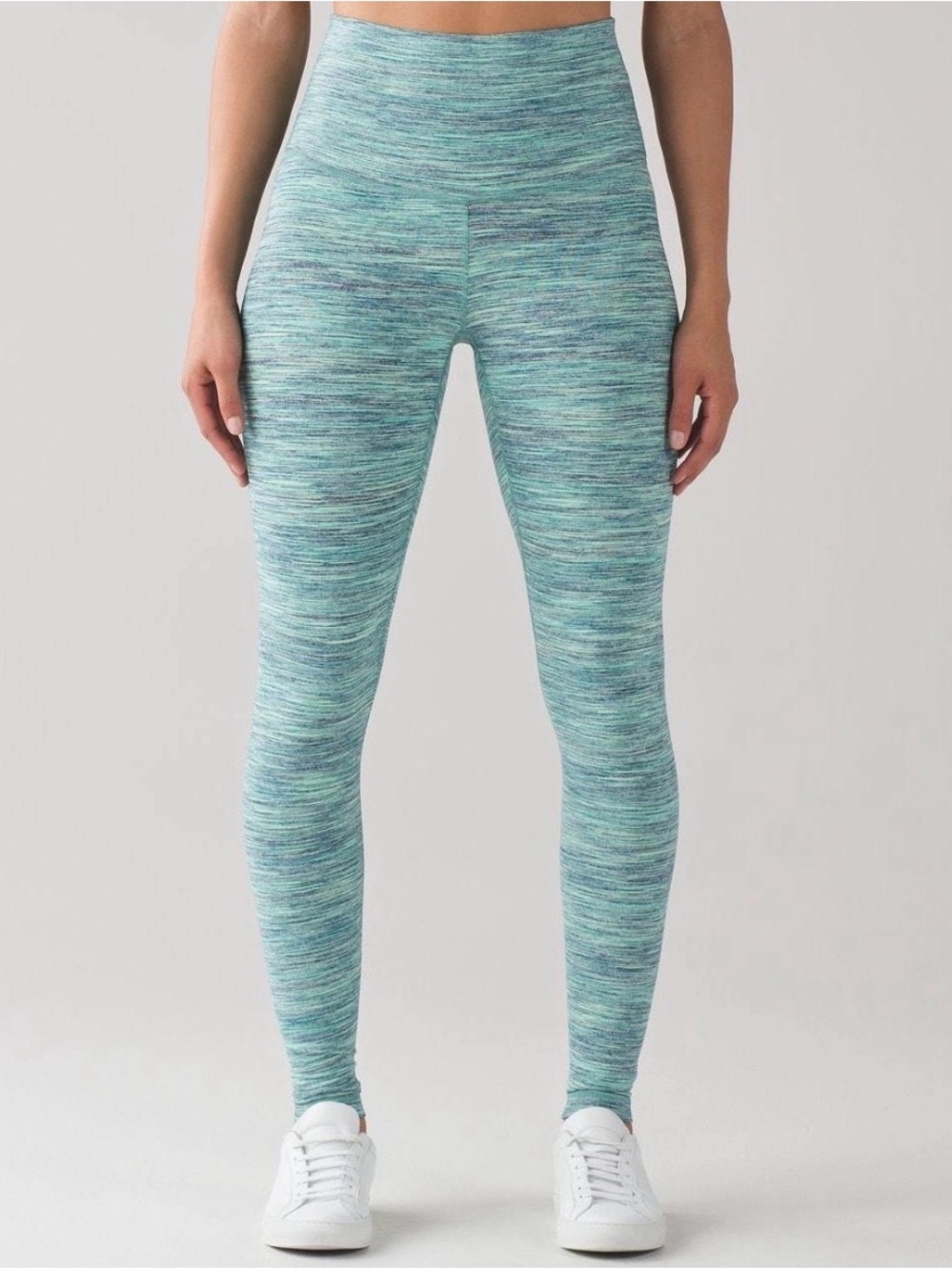 High-Waist Mint Space-Dye Lulu Leggings